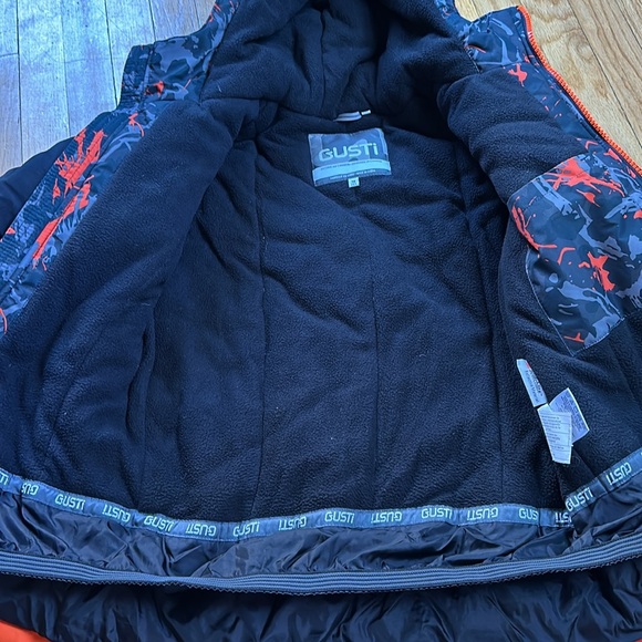 Gusti size 12 snow/ski jacket orange, gray, and black - Picture 5 of 6